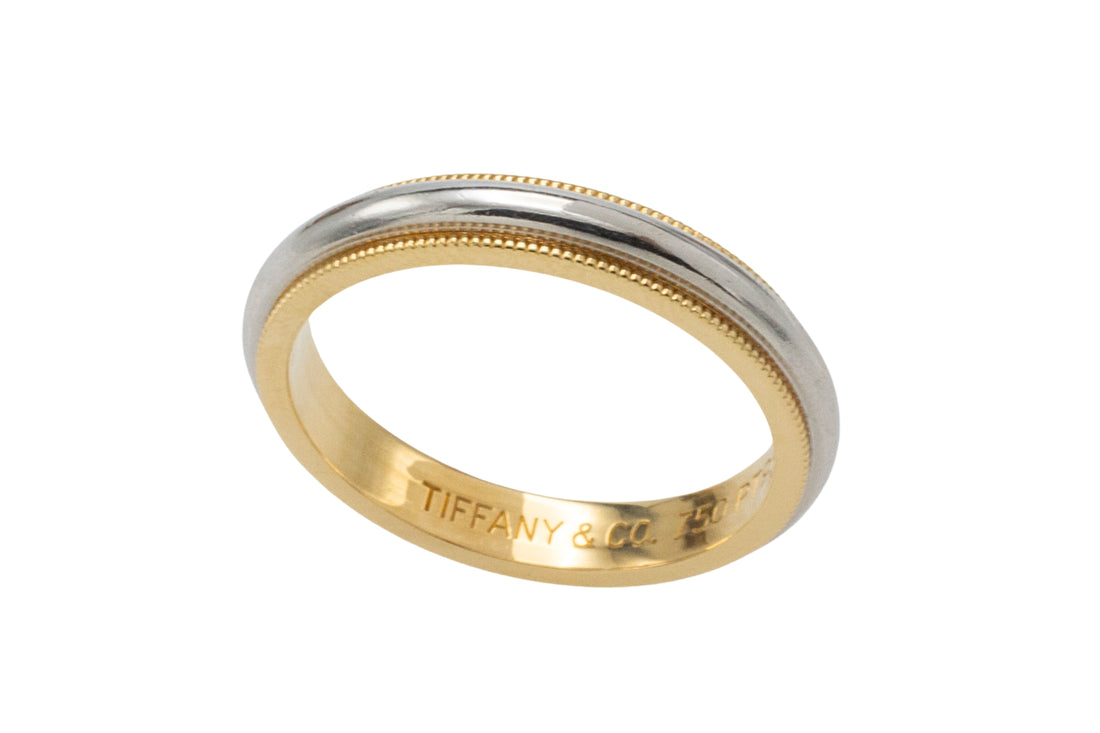 Tiffany & Co platina en 18 karaat gouden band