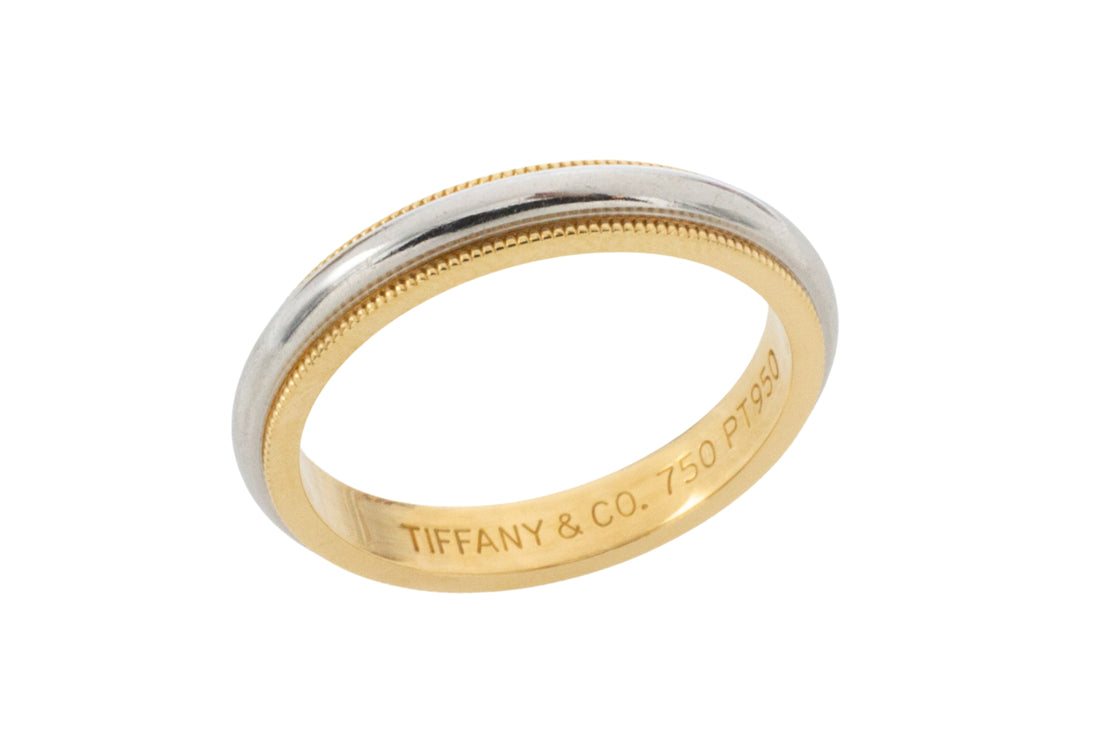 Tiffany & Co platina en 18 karaat gouden band