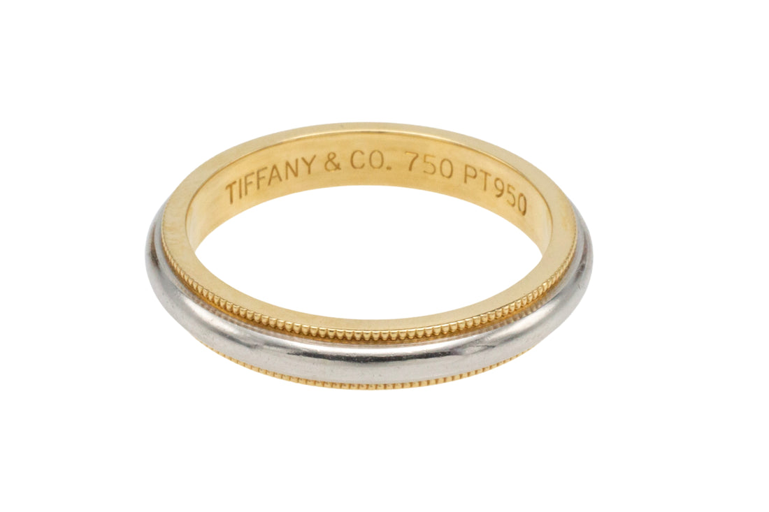 Tiffany & Co platina en 18 karaat gouden band