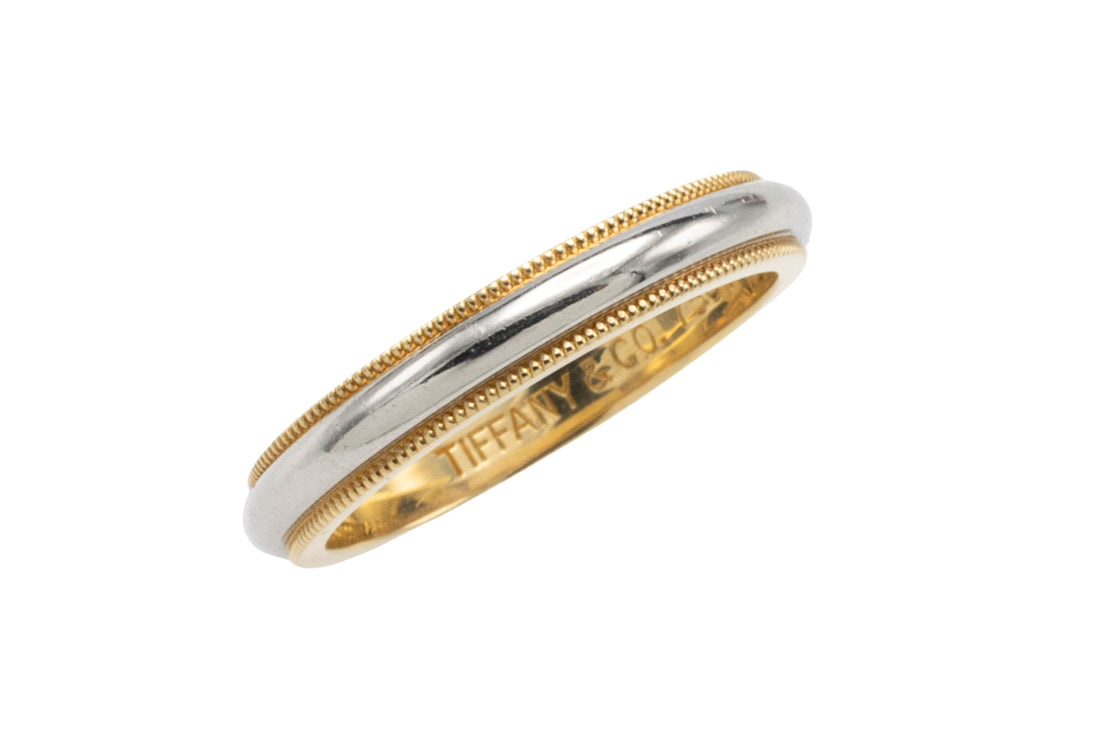 Tiffany & Co platina en 18 karaat gouden band