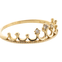 14 carat gold tiara ring with diamonds