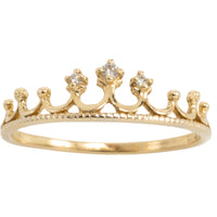 14 carat gold tiara ring with diamonds