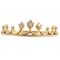 14 carat gold tiara ring with diamonds