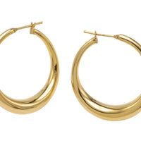 18 carat gold hoop earrings-Earrings-The Antique Ring Shop