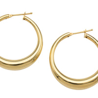 18 carat gold hoop earrings-Earrings-The Antique Ring Shop