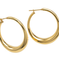 18 carat gold hoop earrings-Earrings-The Antique Ring Shop