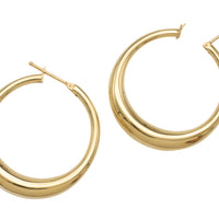 18 carat gold hoop earrings-Earrings-The Antique Ring Shop