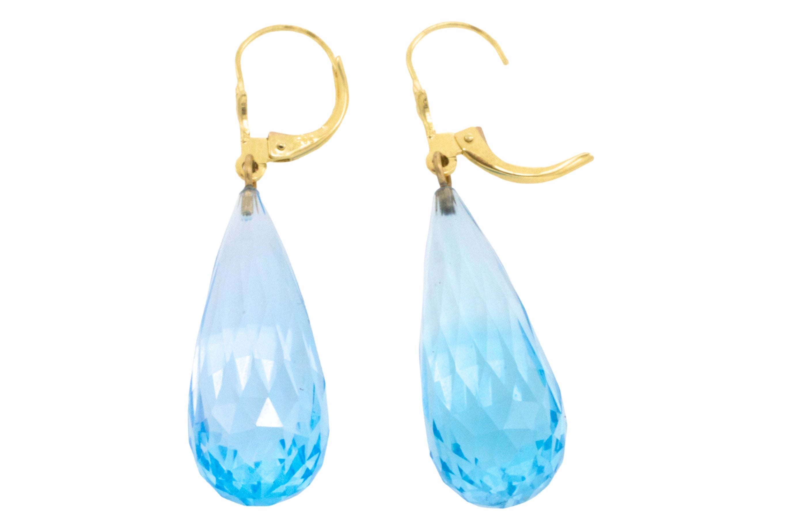 Blue topaz pendant earrings