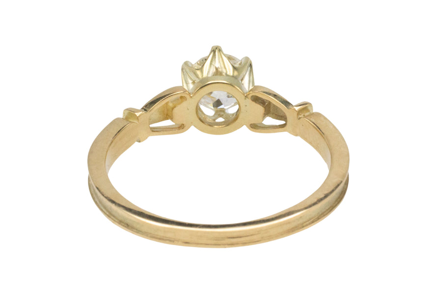 Diamond solitaire ring in 14 carat gold-engagement rings-The Antique Ring Shop