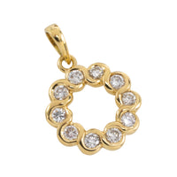 Diamond pendant in 18 carat gold-Pendants-The Antique Ring Shop