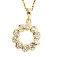 Diamond pendant in 18 carat gold-Pendants-The Antique Ring Shop