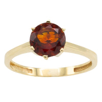 Madeira citrine solitaire ring-Vintage Rings-The Antique Ring Shop