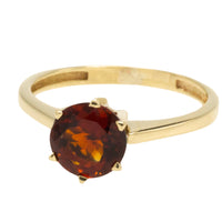 Madeira citrine solitaire ring-Vintage Rings-The Antique Ring Shop