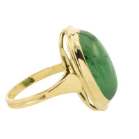 Cabochon nephrite jade ring-Vintage Rings-The Antique Ring Shop