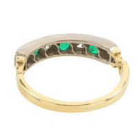 Vintage emerald and diamond ring-Vintage Rings-The Antique Ring Shop