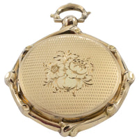 Antique 14 carat gold photo locket-Pendants-The Antique Ring Shop