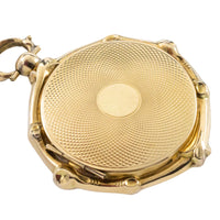 Antique 14 carat gold photo locket-Pendants-The Antique Ring Shop