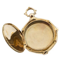 Antique 14 carat gold photo locket-Pendants-The Antique Ring Shop