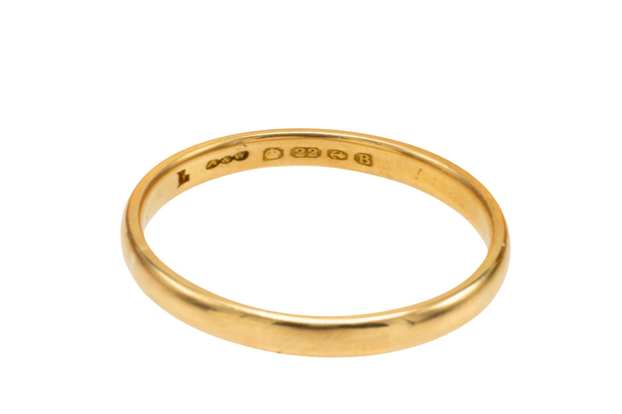 22 carat gold band from 1926-wedding rings-The Antique Ring Shop