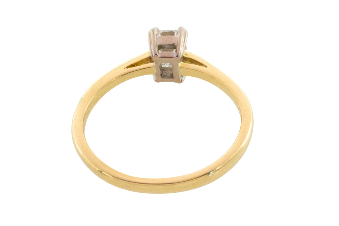 Emerald cut diamond solitaire ring-engagement rings-The Antique Ring Shop