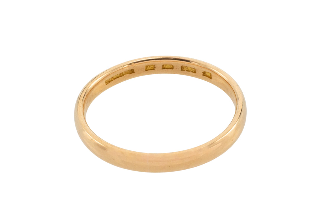 22 carat gold band from 1925-wedding rings-The Antique Ring Shop