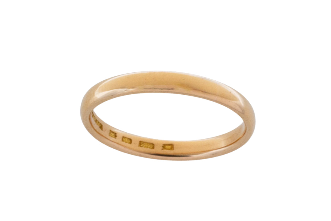 22 carat gold band from 1925-wedding rings-The Antique Ring Shop