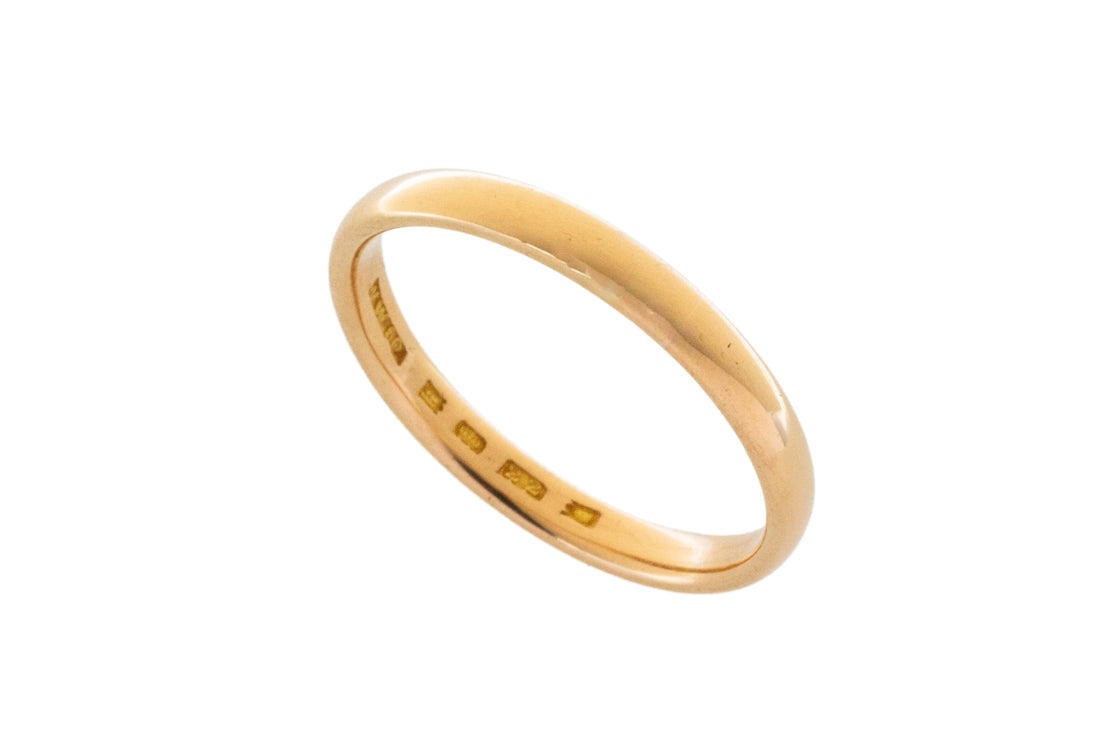 22 carat gold band from 1925-wedding rings-The Antique Ring Shop
