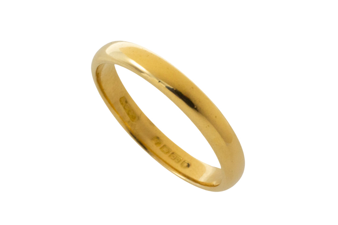 22 carat gold wedding band from 1954-wedding rings-The Antique Ring Shop