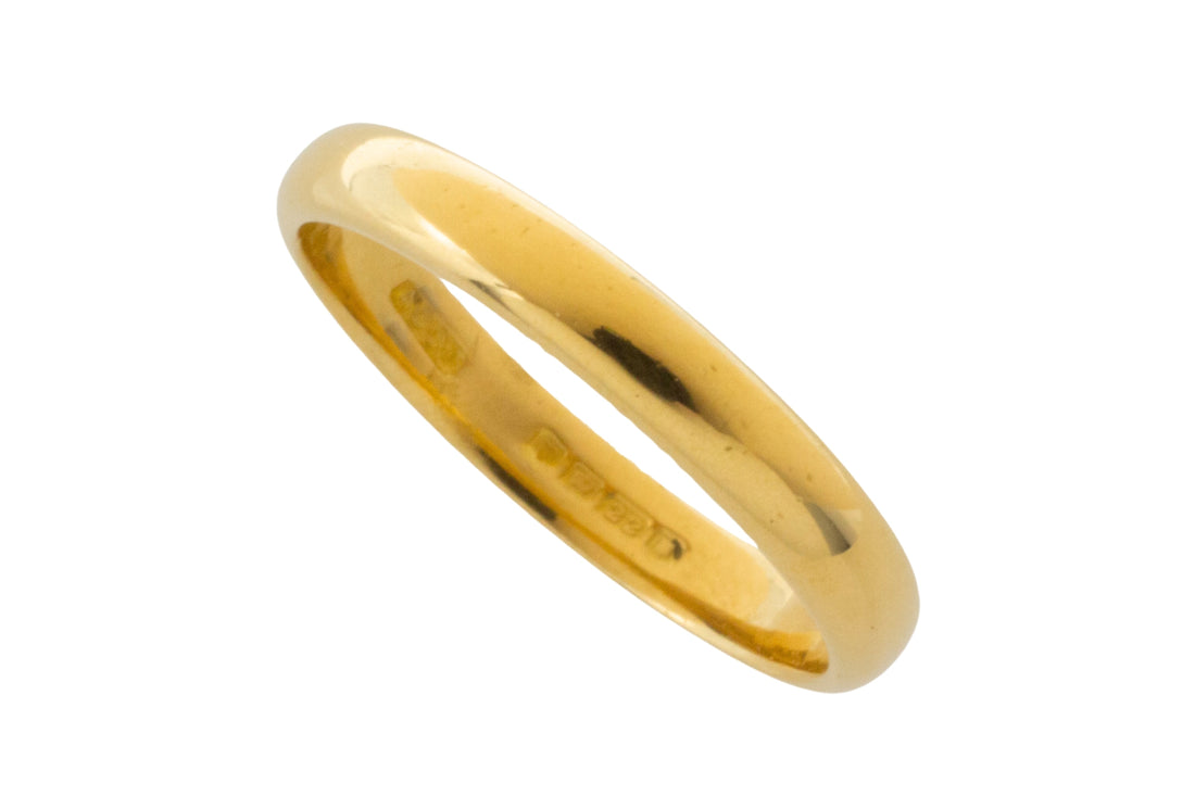 22 carat gold wedding band from 1954-wedding rings-The Antique Ring Shop
