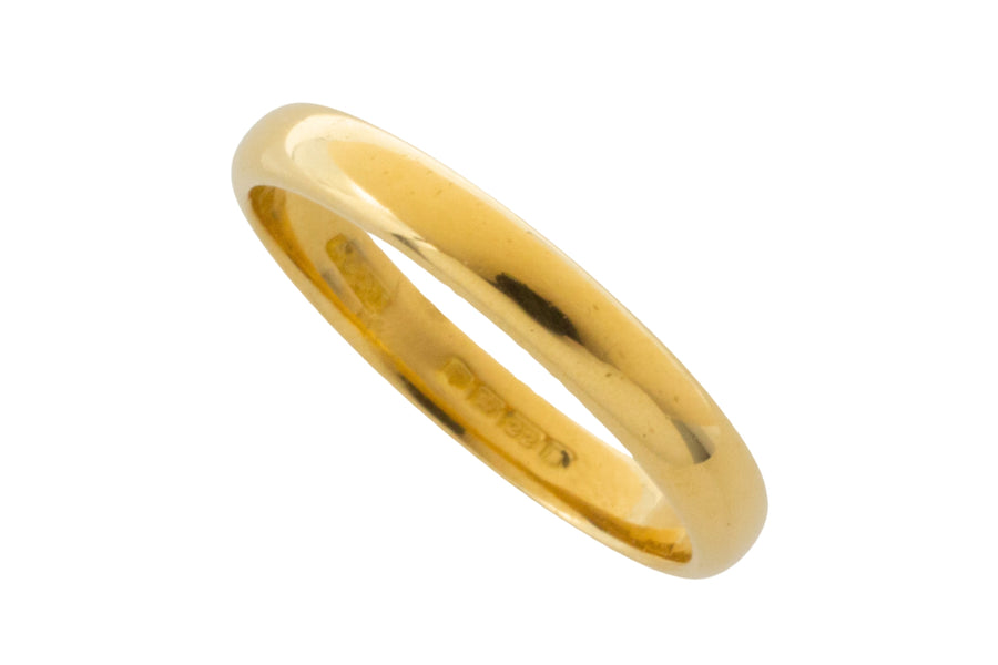 22 carat gold wedding band from 1954-wedding rings-The Antique Ring Shop