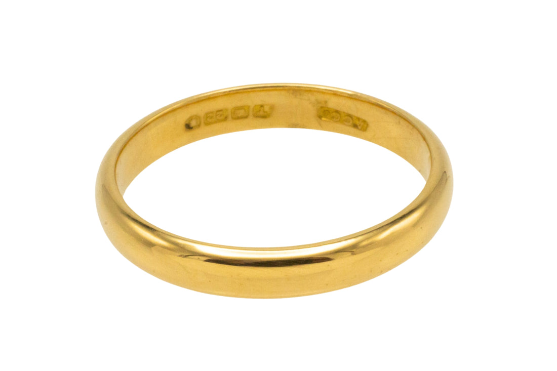 22 carat gold wedding band from 1954-wedding rings-The Antique Ring Shop
