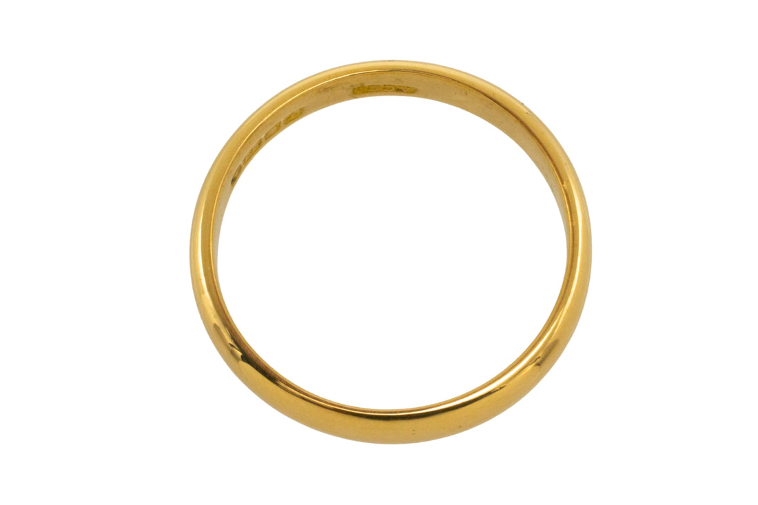 22 carat gold wedding band from 1954-wedding rings-The Antique Ring Shop