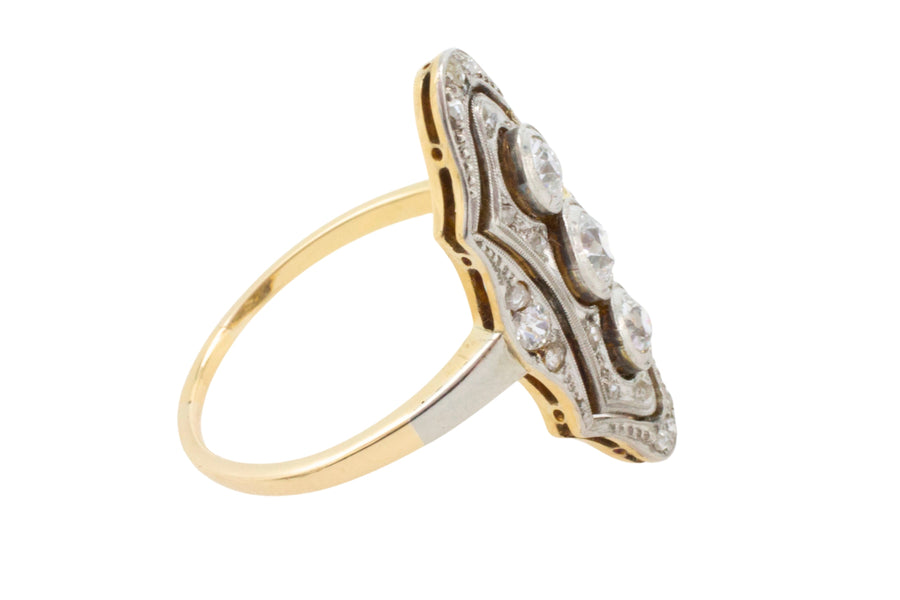 Art Deco old cut and rose cut diamond ring-engagement rings-The Antique Ring Shop
