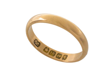 18 carat gold wedding band from 1915-wedding rings-The Antique Ring Shop