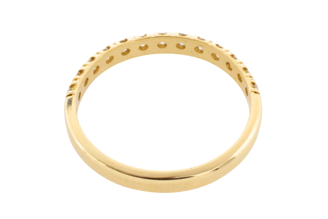 Half eternity band with brilliant cut diamonds-wedding rings-The Antique Ring Shop
