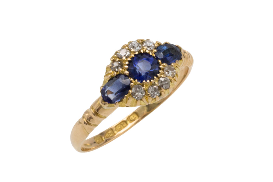 Sapphire and diamond ring from 1916-Antique rings-The Antique Ring Shop