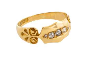 Edwardian five stone diamond ring from 1904-Antique rings-The Antique Ring Shop
