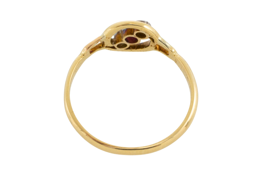 Edwardian ruby and diamond ring-Antique rings-The Antique Ring Shop