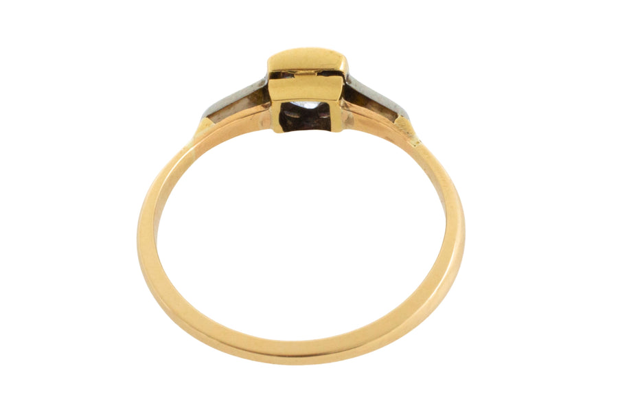 Edwardian old mine cut diamond solitaire ring-Antique rings-The Antique Ring Shop