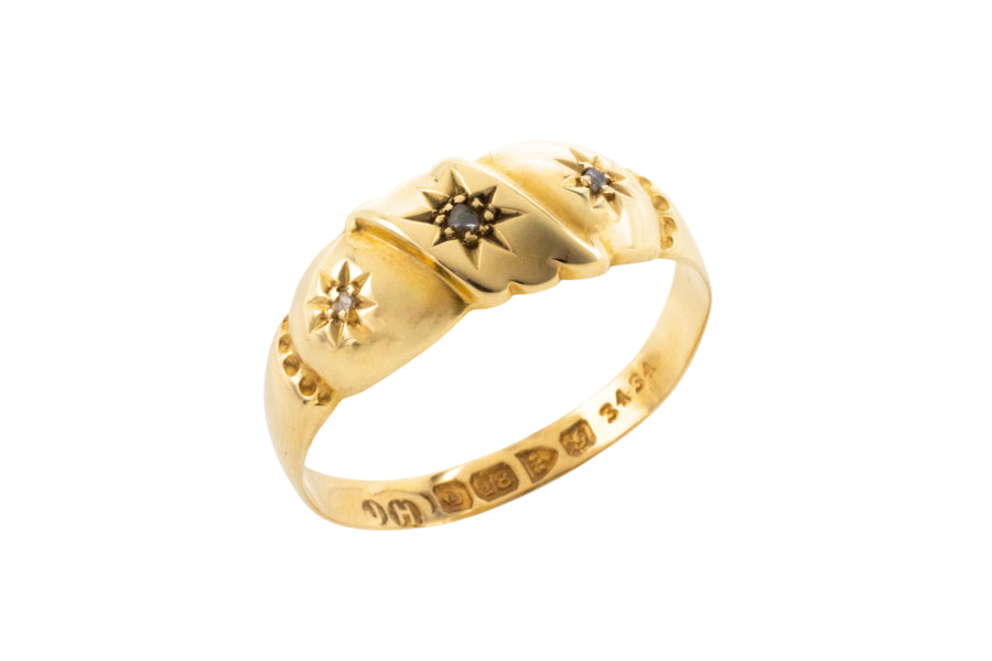 Rose diamond gypsy ring from 1907-Antique rings-The Antique Ring Shop