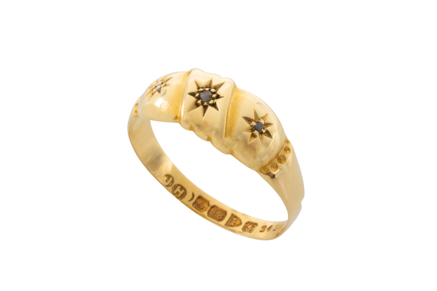 Rose diamond gypsy ring from 1907-Antique rings-The Antique Ring Shop