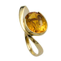 Vintage citrine ring in 14 carat gold-Vintage Rings-The Antique Ring Shop