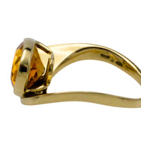 Vintage citrine ring in 14 carat gold-Vintage Rings-The Antique Ring Shop