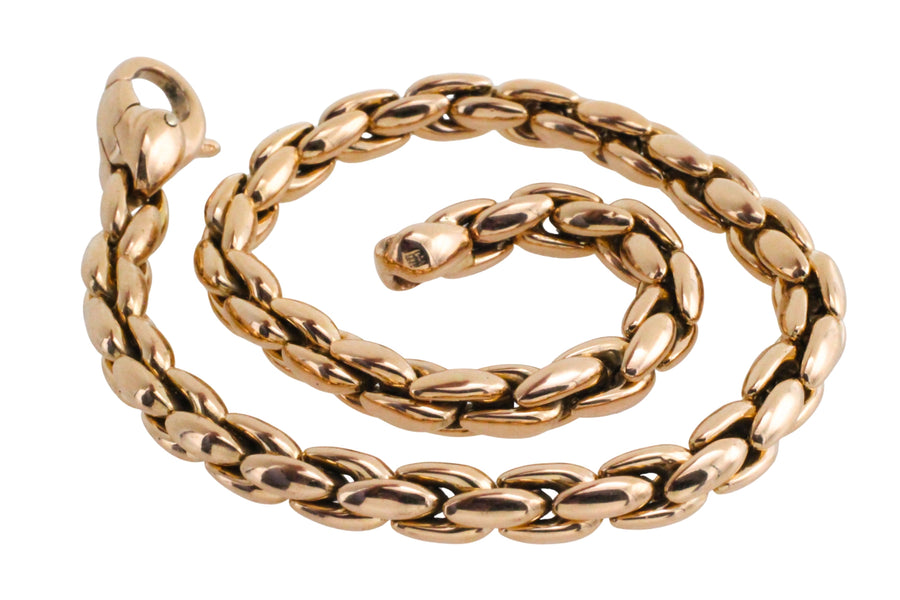 Cable style bracelet in 14 carat gold-Bracelets-The Antique Ring Shop