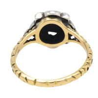 Rose diamond ring in silver and 14 carat gold-Vintage Rings-The Antique Ring Shop