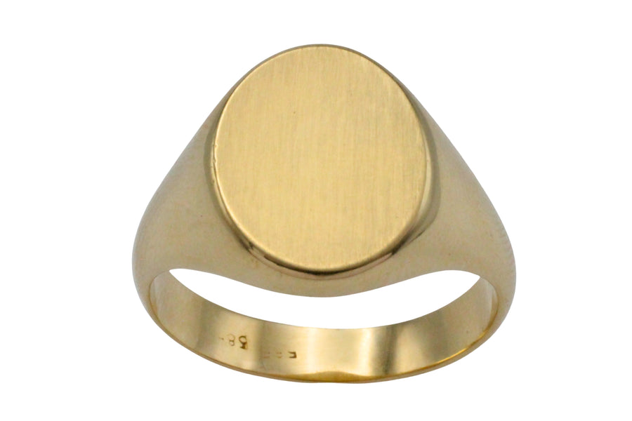 14 carat gold signet ring-gents rings-The Antique Ring Shop