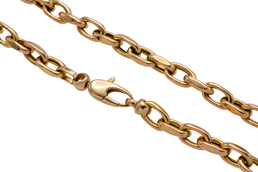 14 carat gold link bracelet-Bracelets-The Antique Ring Shop
