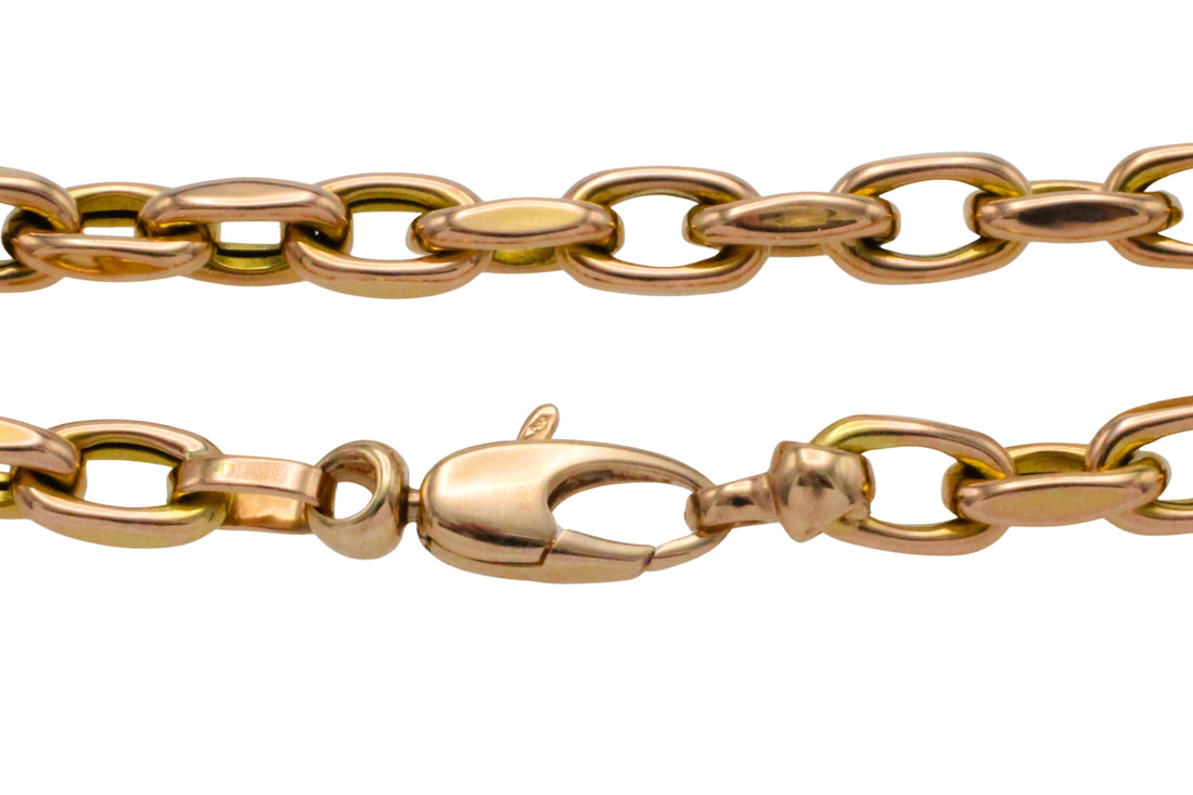 14 carat gold link bracelet-Bracelets-The Antique Ring Shop