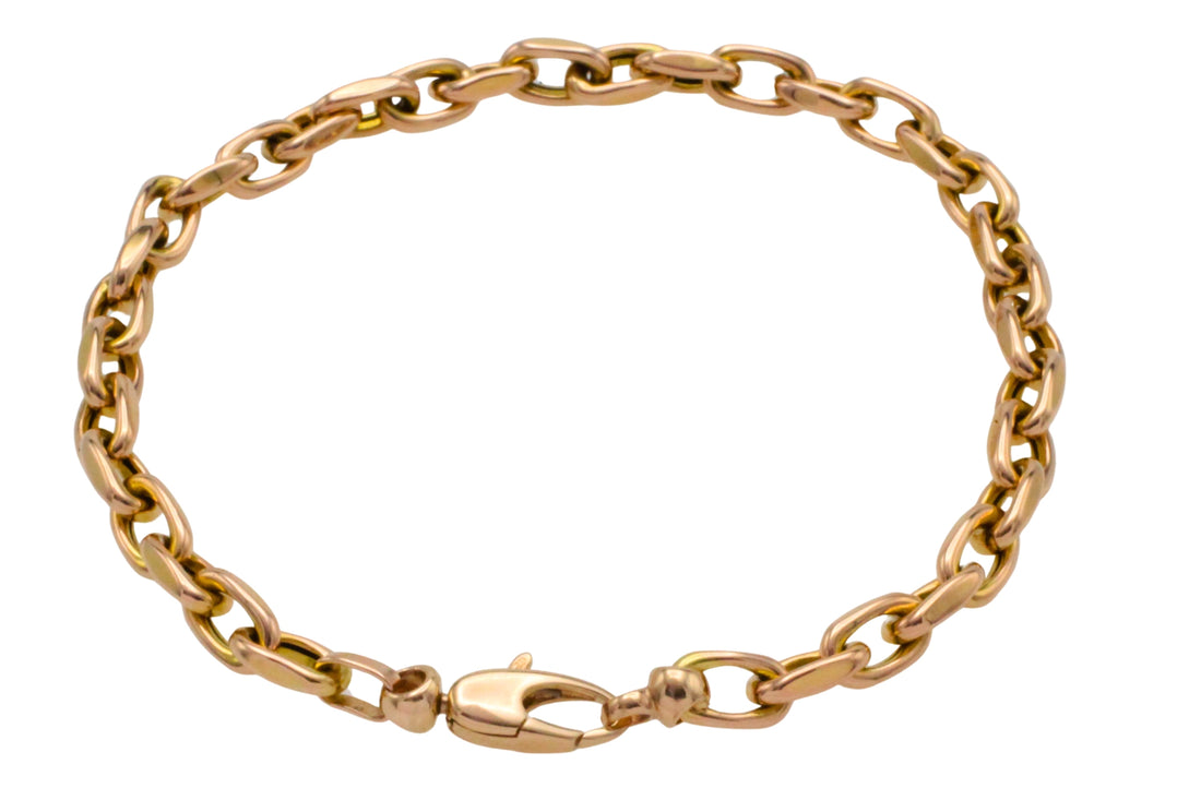 14 carat gold link bracelet-Bracelets-The Antique Ring Shop