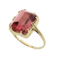 Faceted tourmaline ring in 14 carat gold-Vintage Rings-The Antique Ring Shop